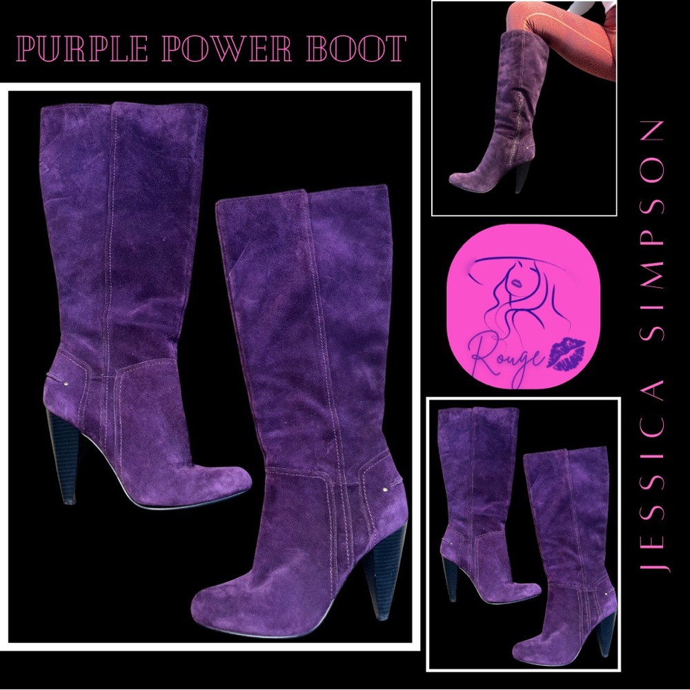 Jessica Simpson Purple Suede Boots